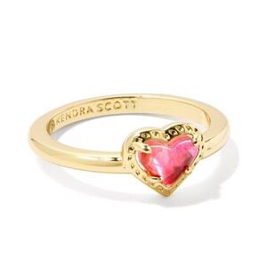 Kendra Scott Anna Band Heart Ring- Tiger's Eye